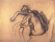 After the bath,woman drying herself Edgar Degas